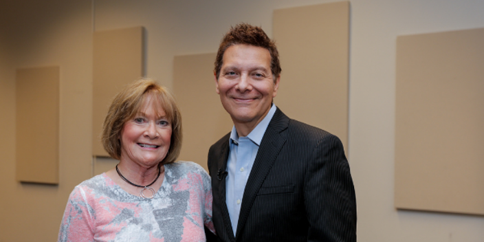 Songbook Academy mentor champion, Peggy Ford, and Michael Feinstein