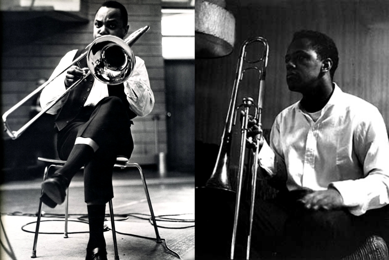 Trombonists J.J. Johnson and Slide Hampton.