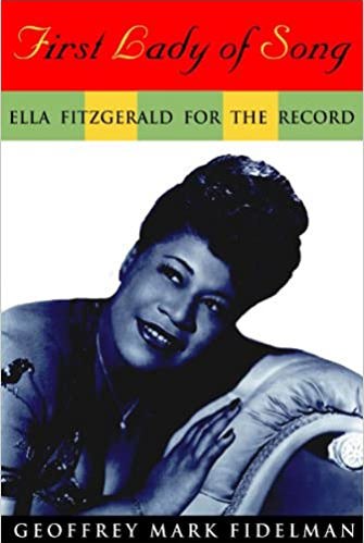 First Lady of Song: Ella Fitzgerald for the Record. Ella lays on a chaise and smiles.