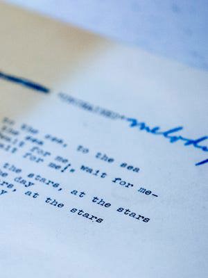 Original typewriter lyrics for "Unchained Melody".