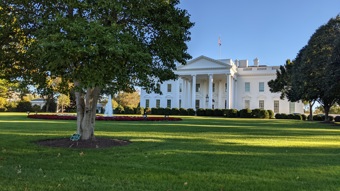 The White House on a bright clear day.