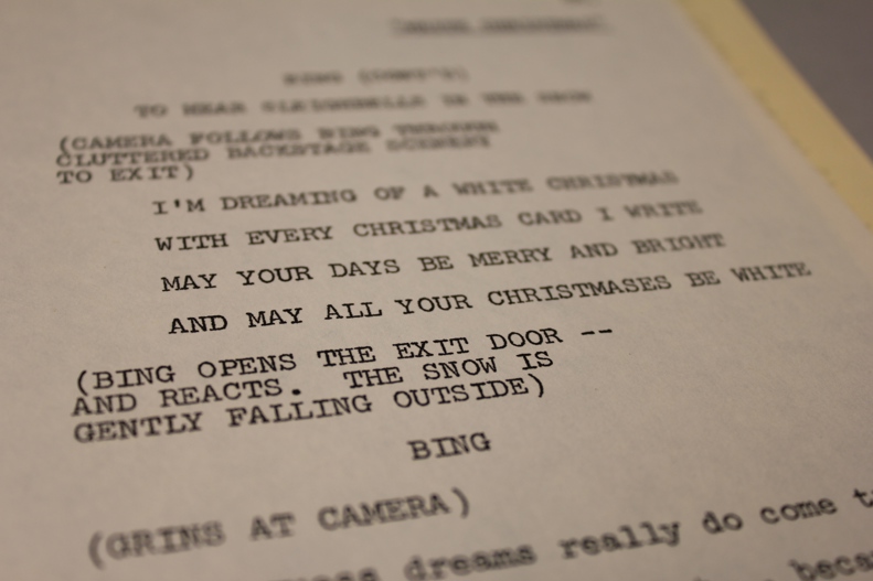 Closing script to "White Christmas Special" used by Bing Crosby.