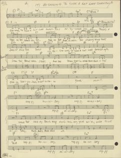 Vocal lyric sheet of "It's Beginning to Look a Lot Like Chistmas" used by Bing Crosby.